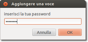 schermata inserimento password